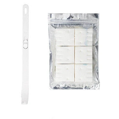Disposable toilet brush set with 18 cotton heads for hygienic bathroom cleaning