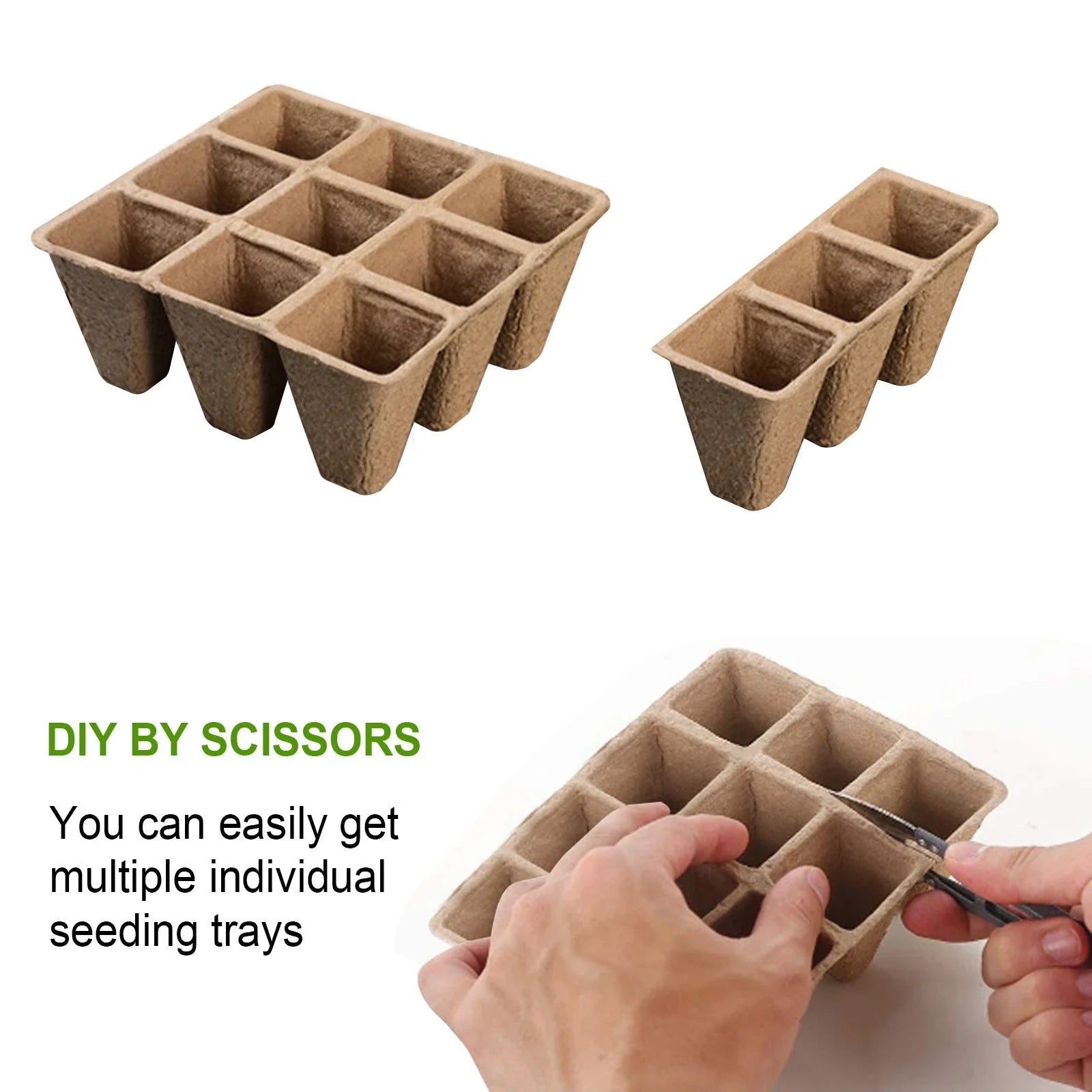 Eco-Friendly Seedling Trays with 12 Cells for Convenient Planting and Transplanting