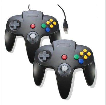 USB N64 game controller for PC with original Nintendo 64 three-pronged design and multiple colour options