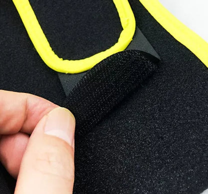 Kewlioo Neoprene Sauna Thigh Trimmer in black, yellow, red, and blue with adjustable side codes