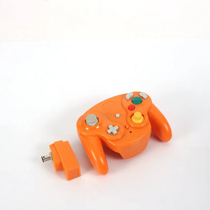 NGC 2.4G wireless game controller for Wii and GameCube consoles in a choice of six colours.