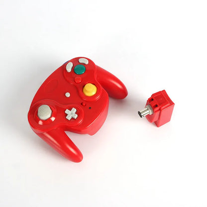 NGC 2.4G wireless game controller for Wii and GameCube consoles in a choice of six colours.