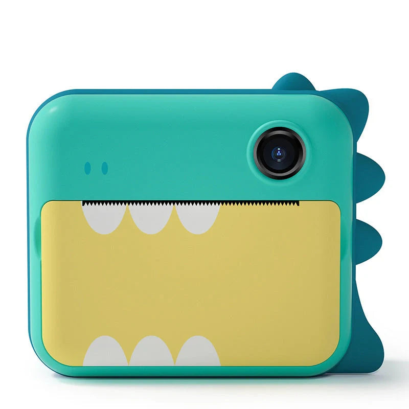 Children's digital camera with photo printing feature in bright colours