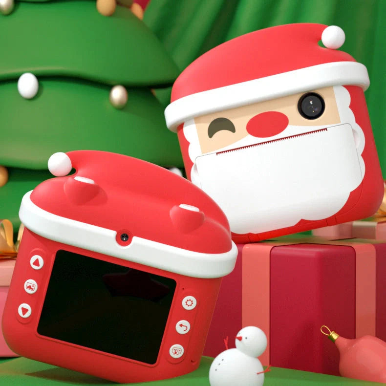 Children's digital camera with photo printing feature in bright colours