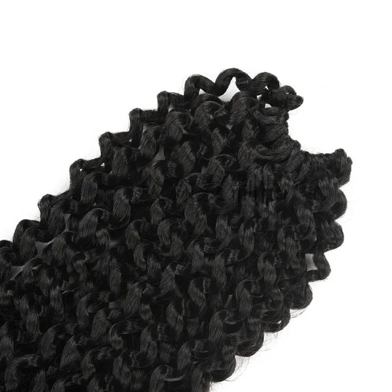 Passion twist crochet braid hair extensions showing spring twist texture and 18-inch length