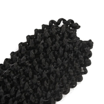 Passion twist crochet braid hair extensions showing spring twist texture and 18-inch length