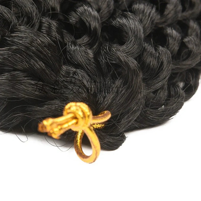 Passion twist crochet braid hair extensions showing spring twist texture and 18-inch length
