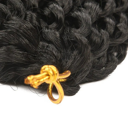 Passion twist crochet braid hair extensions showing spring twist texture and 18-inch length