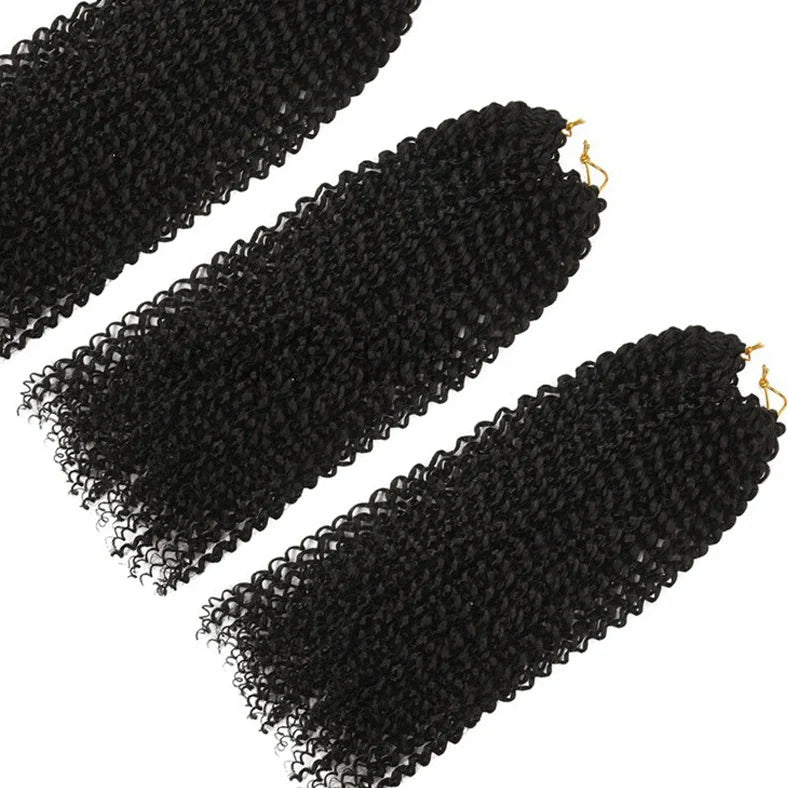 Passion twist crochet braid hair extensions showing spring twist texture and 18-inch length