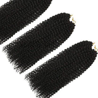 Passion twist crochet braid hair extensions showing spring twist texture and 18-inch length