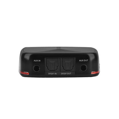 Black optical fibre Bluetooth 5.0 adapter with CSR8675 chip for wireless audio transmission