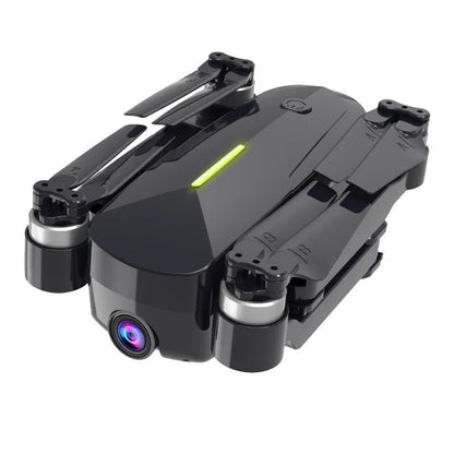 Brushless GPS drone with 4K HD camera in technology grey, folded size 12.8x10x5.5cm, for aerial photography.