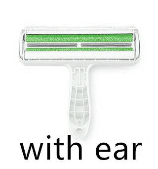Efficient pet hair remover tool in red and blue for furniture and carpets