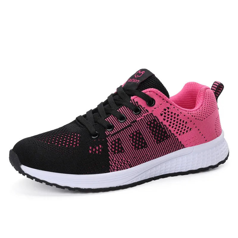 Women's white high-top trainers with cross-bind belt and hollow-out design on black background