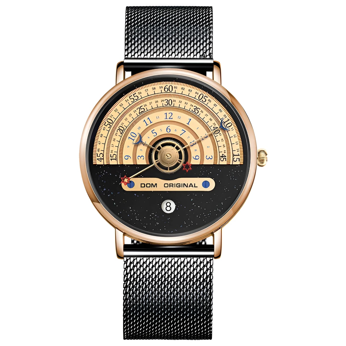 Men's silver and gold sports quartz watch with 40mm dial and stainless steel strap