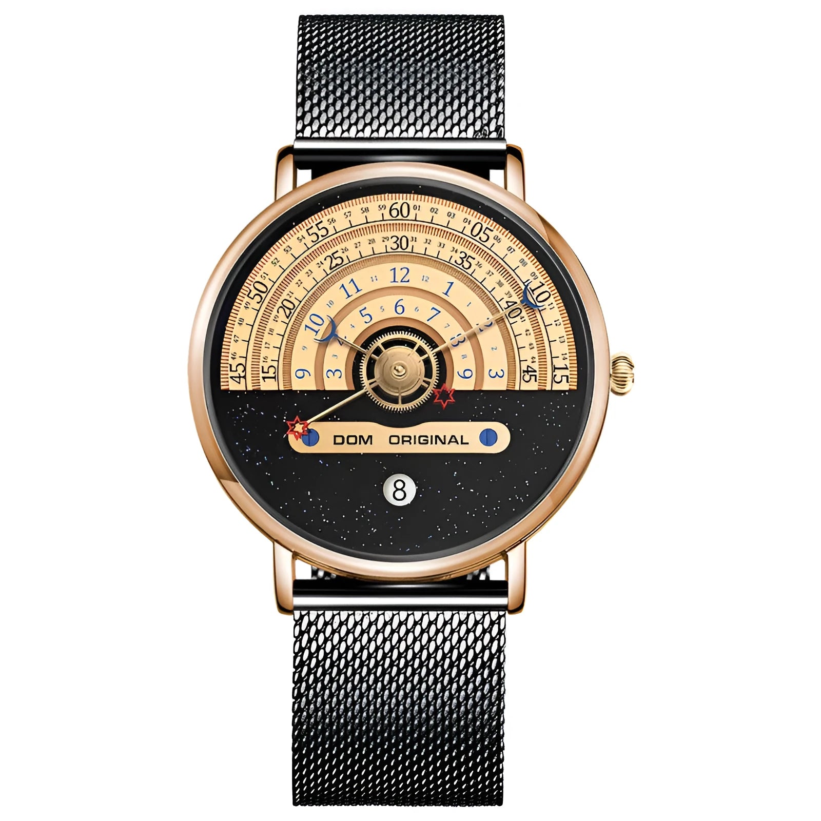 Men's silver and gold sports quartz watch with 40mm dial and stainless steel strap
