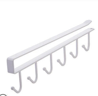 Sturdy wrought iron wall hook with seamless, nail-free design for versatile storage and organization in the home or office