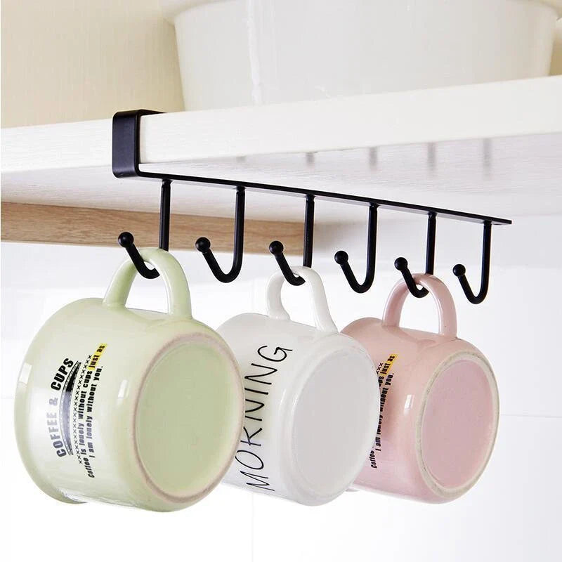 Sturdy wrought iron wall hook with seamless, nail-free design for versatile storage and organization in the home or office