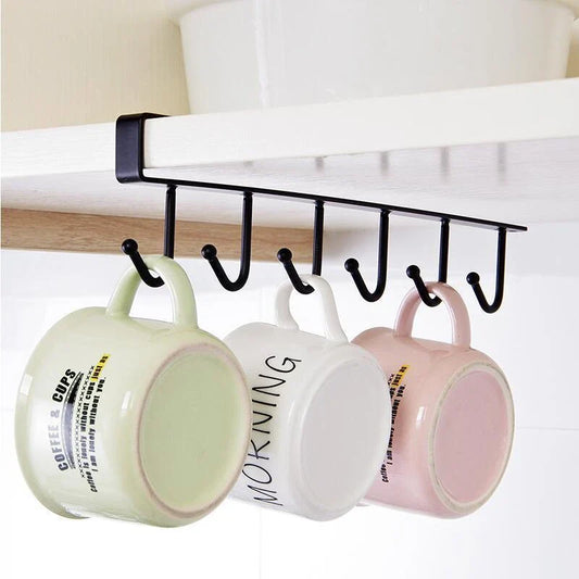 Sturdy wrought iron wall hook with seamless, nail-free design for versatile storage and organization in the home or office