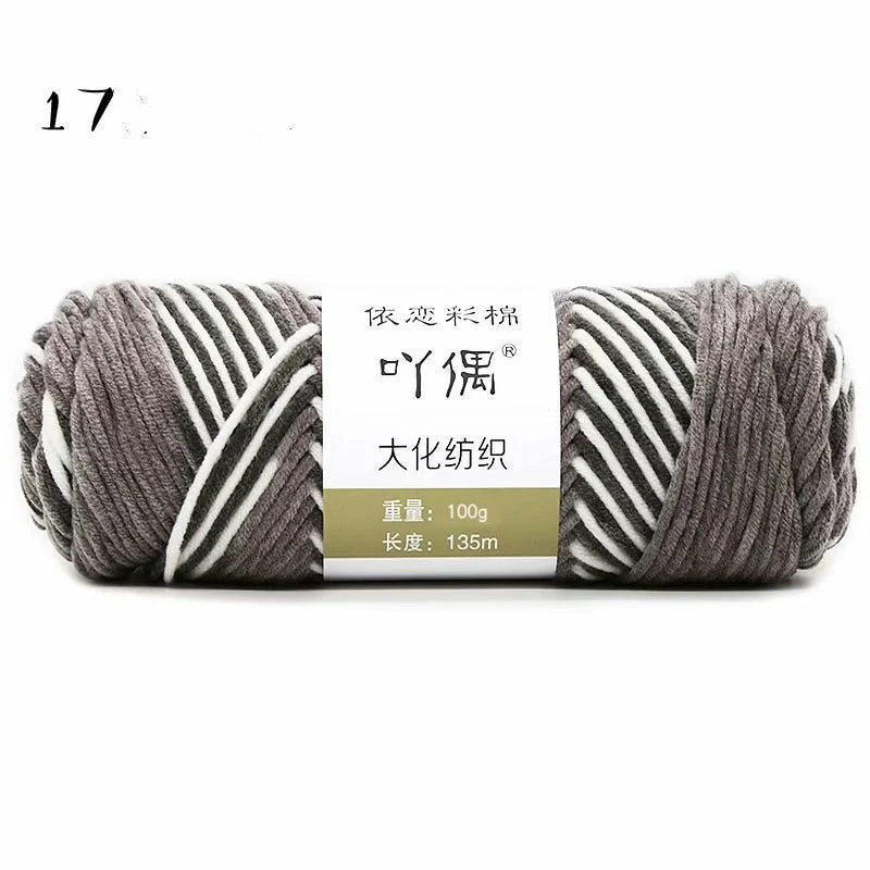 Gradient milk cotton wool hand-knitting yarn in various vibrant colours