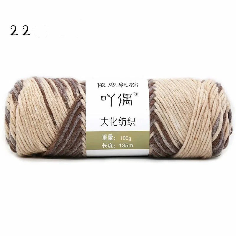 Gradient milk cotton wool hand-knitting yarn in various vibrant colours