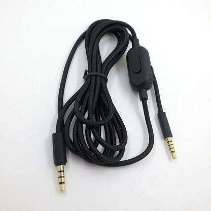Black universal audio cable for game headsets with bare copper wire construction