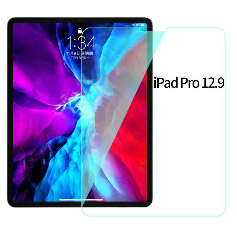 Tempered glass iPad screen protector for Pro 11, Pro 12.9 and mini 4/5 with anti-blue light and anti-fingerprint coating