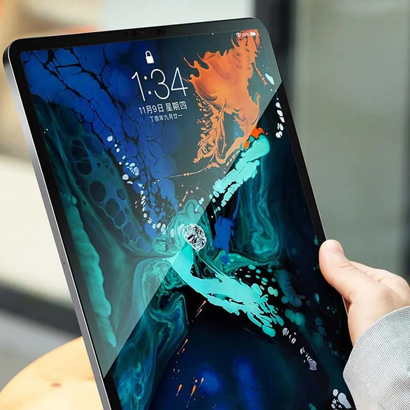 Tempered glass iPad screen protector for Pro 11, Pro 12.9 and mini 4/5 with anti-blue light and anti-fingerprint coating