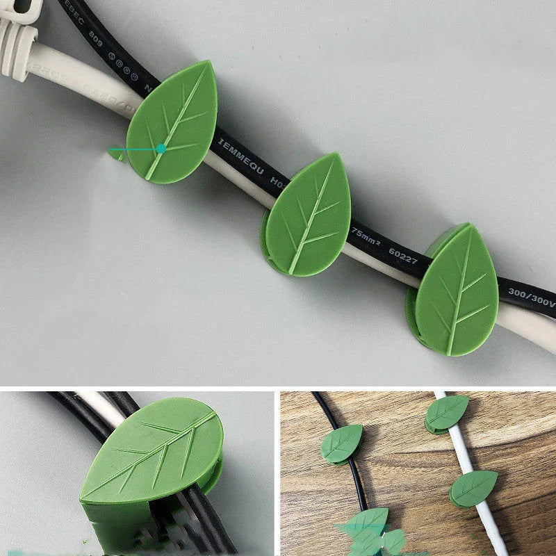 Decorative plant wall clips made of eco-friendly ABS resin in a leaf shape, providing an easy solution for supporting climbing indoor and outdoor plants