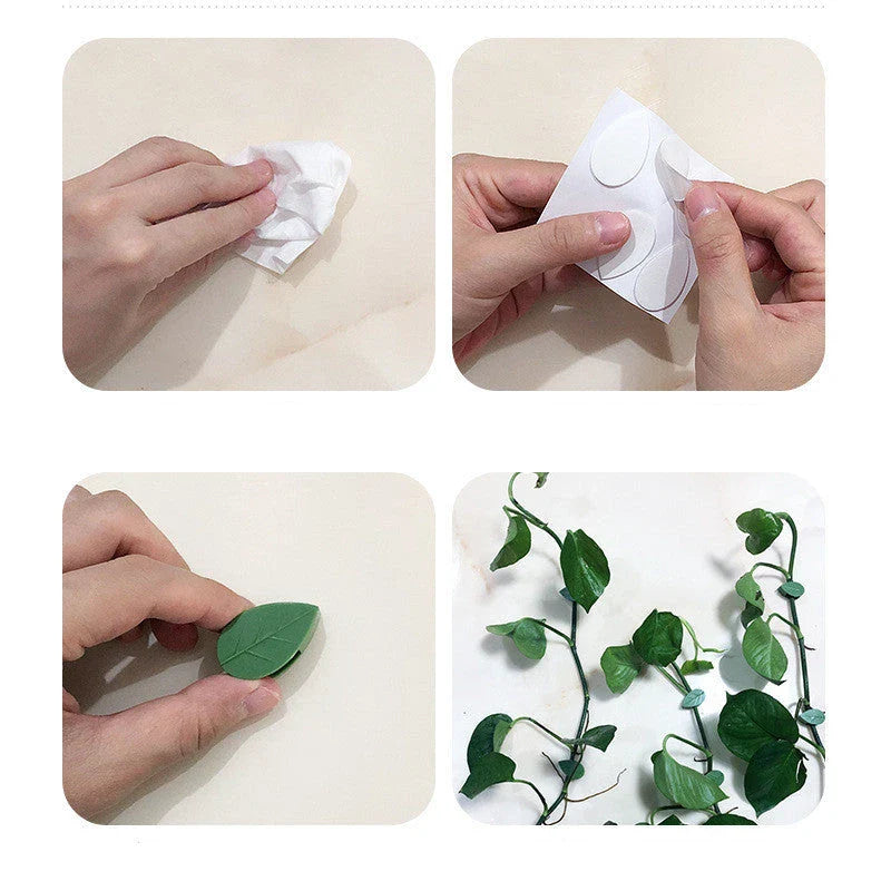 Decorative plant wall clips made of eco-friendly ABS resin in a leaf shape, providing an easy solution for supporting climbing indoor and outdoor plants