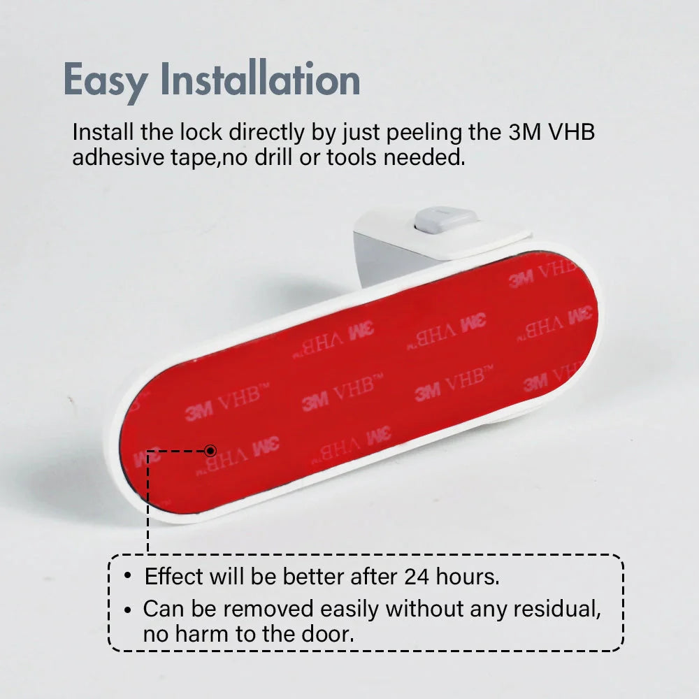 Children's safety door lever lock with 3M tape for easy installation