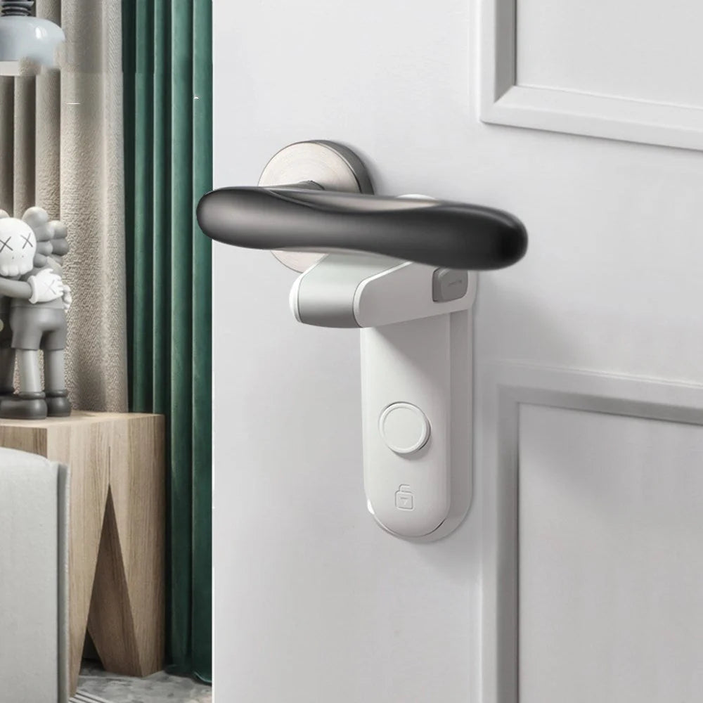 Children's safety door lever lock with 3M tape for easy installation