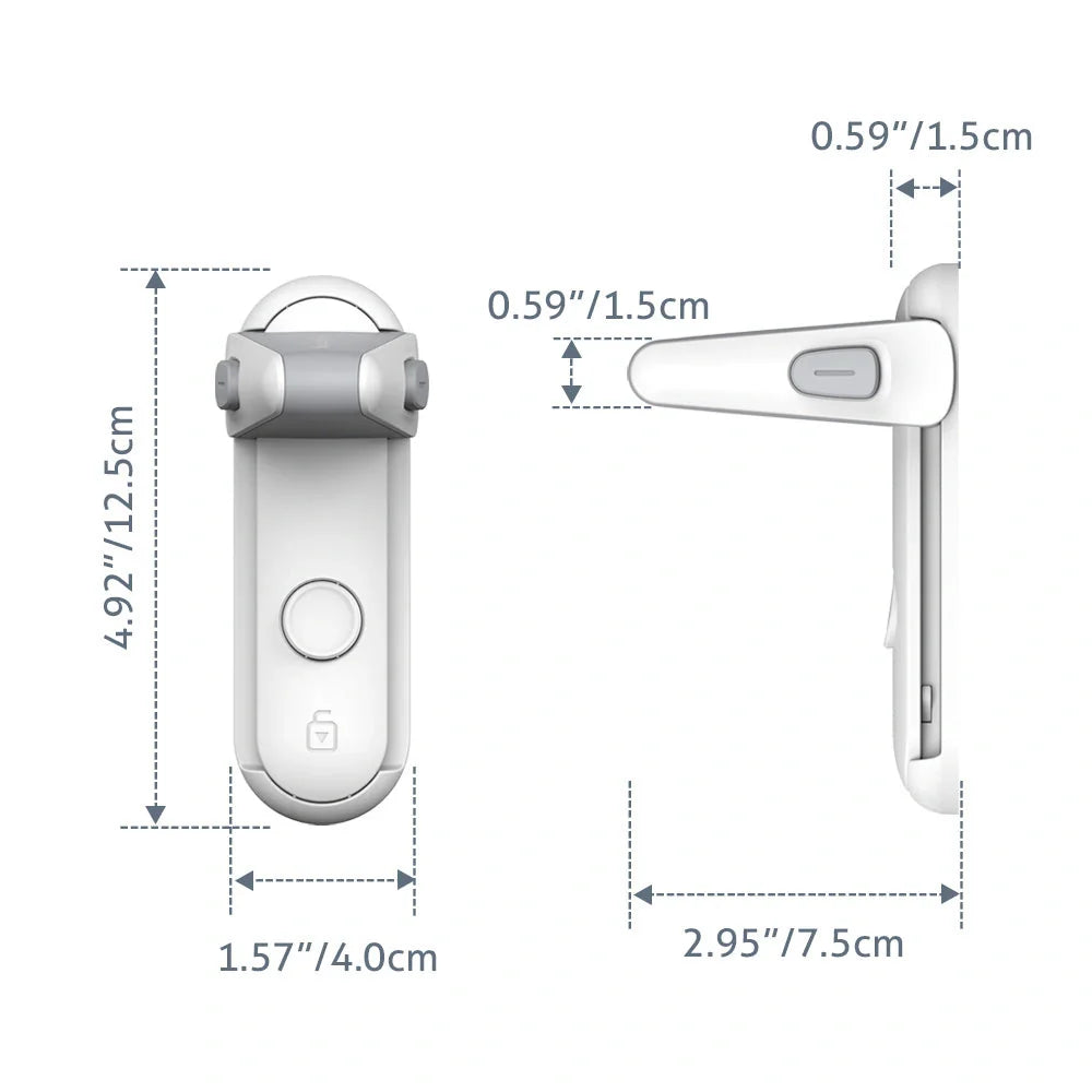 Children's safety door lever lock with 3M tape for easy installation
