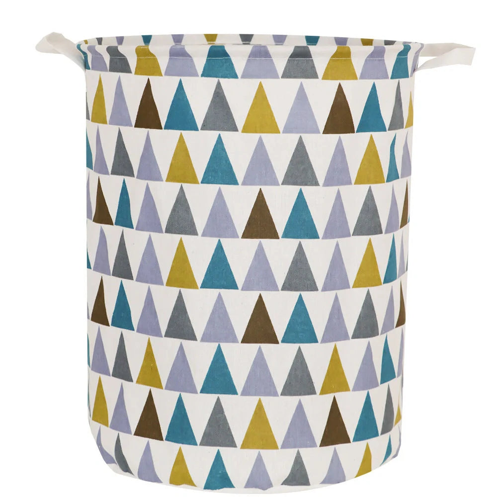 European style cotton linen laundry basket with various designs for home organisation