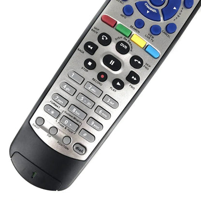 Black DISH Network universal remote control compatible with code 20.1 satellite receivers and SAT VIP TV DVD models