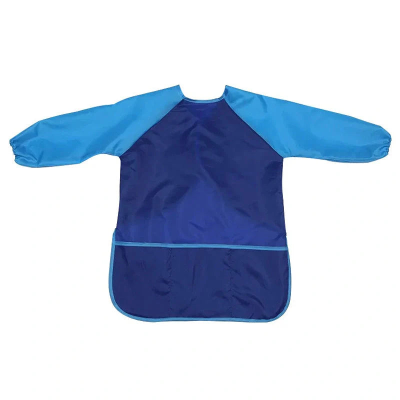 Waterproof children's painting apron with long sleeves in various colours