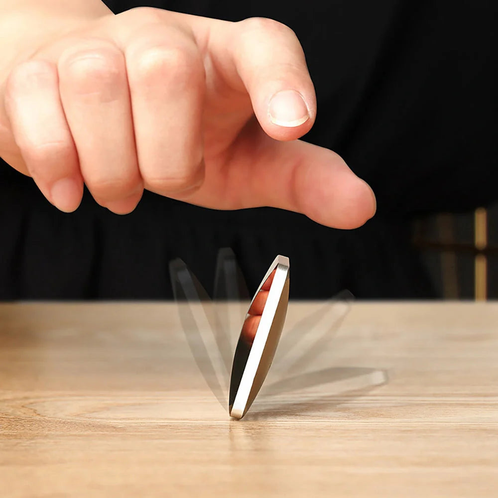 Stainless steel and aluminium alloy kinetic skill fingertip spinner for stress relief