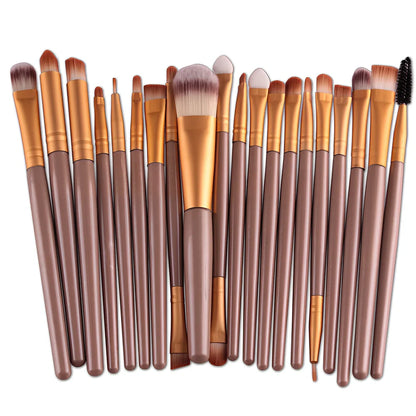 Cosmetic brush kit with 3cm nylon bristles and 14cm plastic handles in multiple colour options
