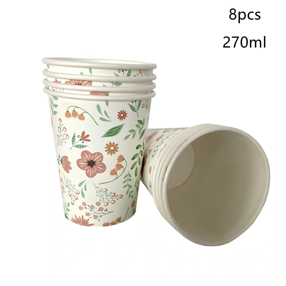 Easter paper plates with rabbit and egg shapes in pink and green, 19-25cm measurements