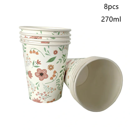 Easter paper plates with rabbit and egg shapes in pink and green, 19-25cm measurements