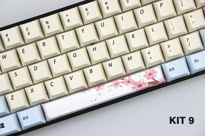 Single 6.25U PBT mechanical keyboard keycap in Cherry profile, shown in multiple colour options.