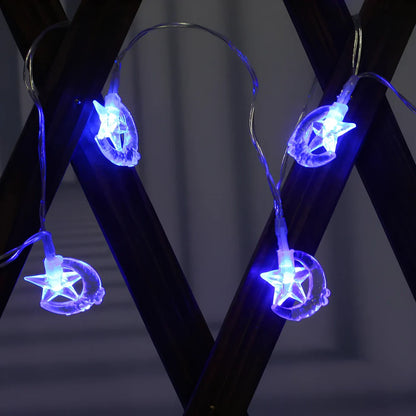 3-metre battery-powered LED Christmas lights with weather-resistant PVC construction for garden decoration