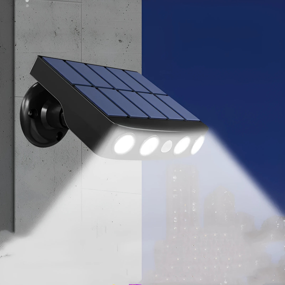 Black and white outdoor security wall lamp with induction sensor for garden and villa lighting