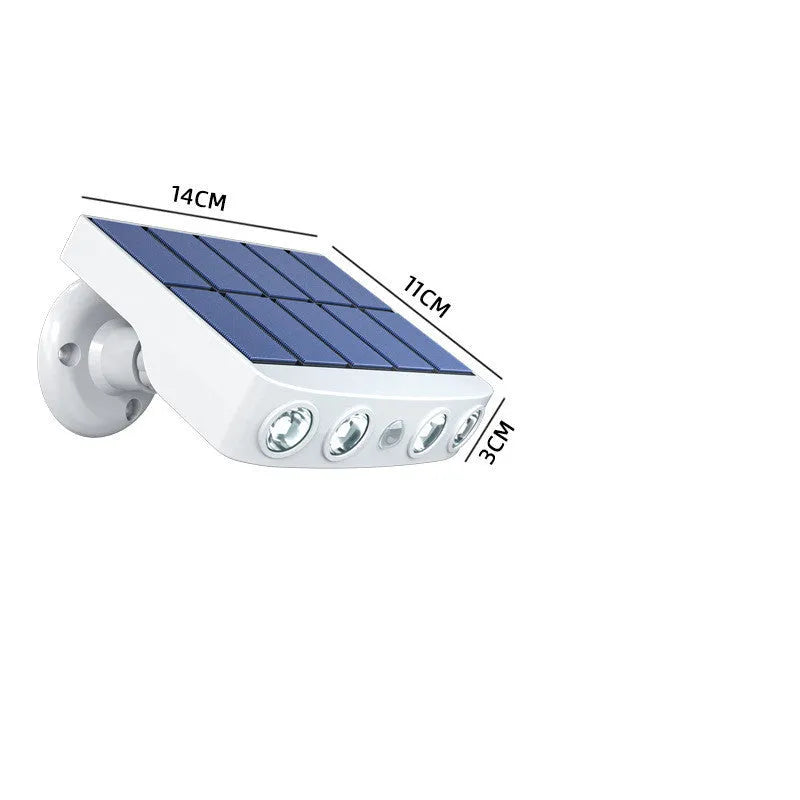 Black and white outdoor security wall lamp with induction sensor for garden and villa lighting