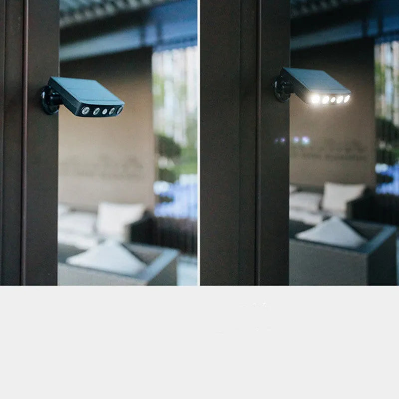 Black and white outdoor security wall lamp with induction sensor for garden and villa lighting