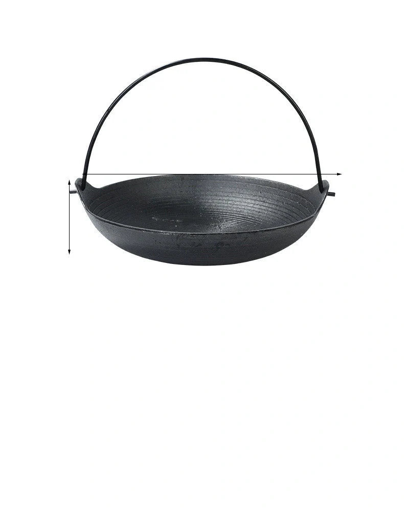 Cast Iron Japanese Shouxi Hanging Pot with traditional fir lid for induction cooking
