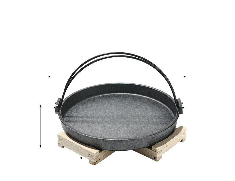 Cast Iron Japanese Shouxi Hanging Pot with traditional fir lid for induction cooking