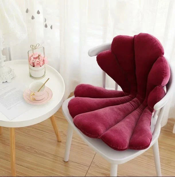 Sumptuous velvet chair cushion with unique rose pattern, available in a range of sophisticated colours