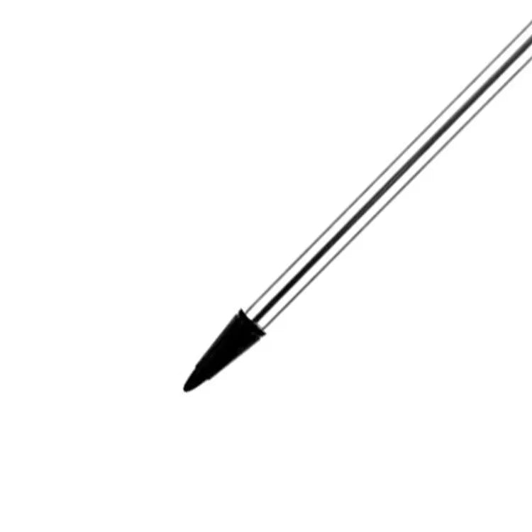 Silver black red dual-purpose touch screen pen for mobile phones measuring 12cm length
