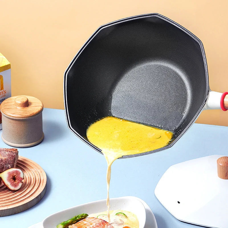 Maifan Stone Non-stick Frying Pan with double pour spouts and long handle